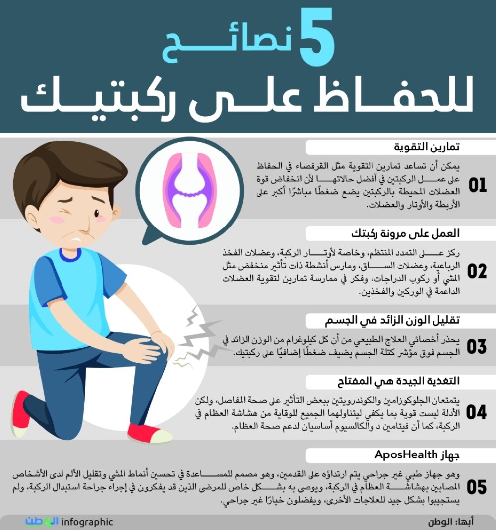 5 نصائح للحفاظ على ركبتيك