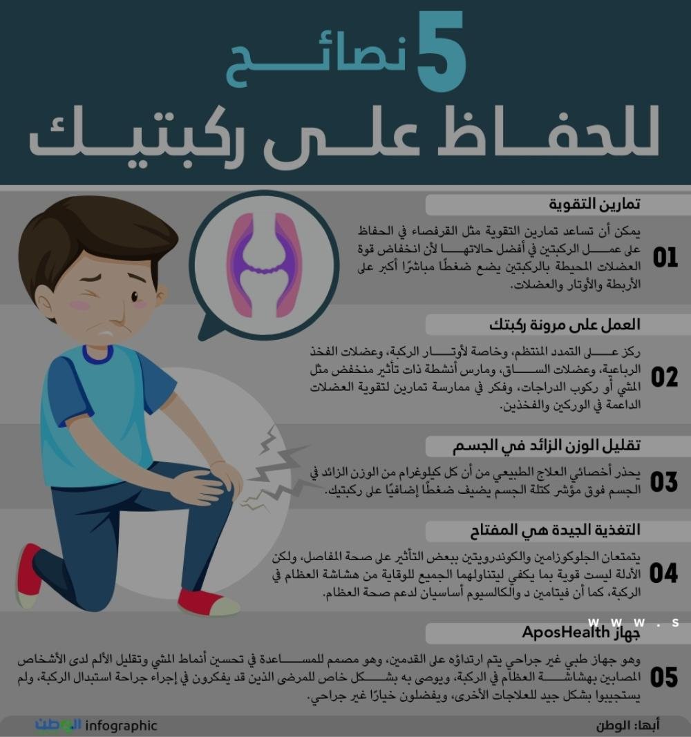 5 نصائح للحفاظ على ركبتيك