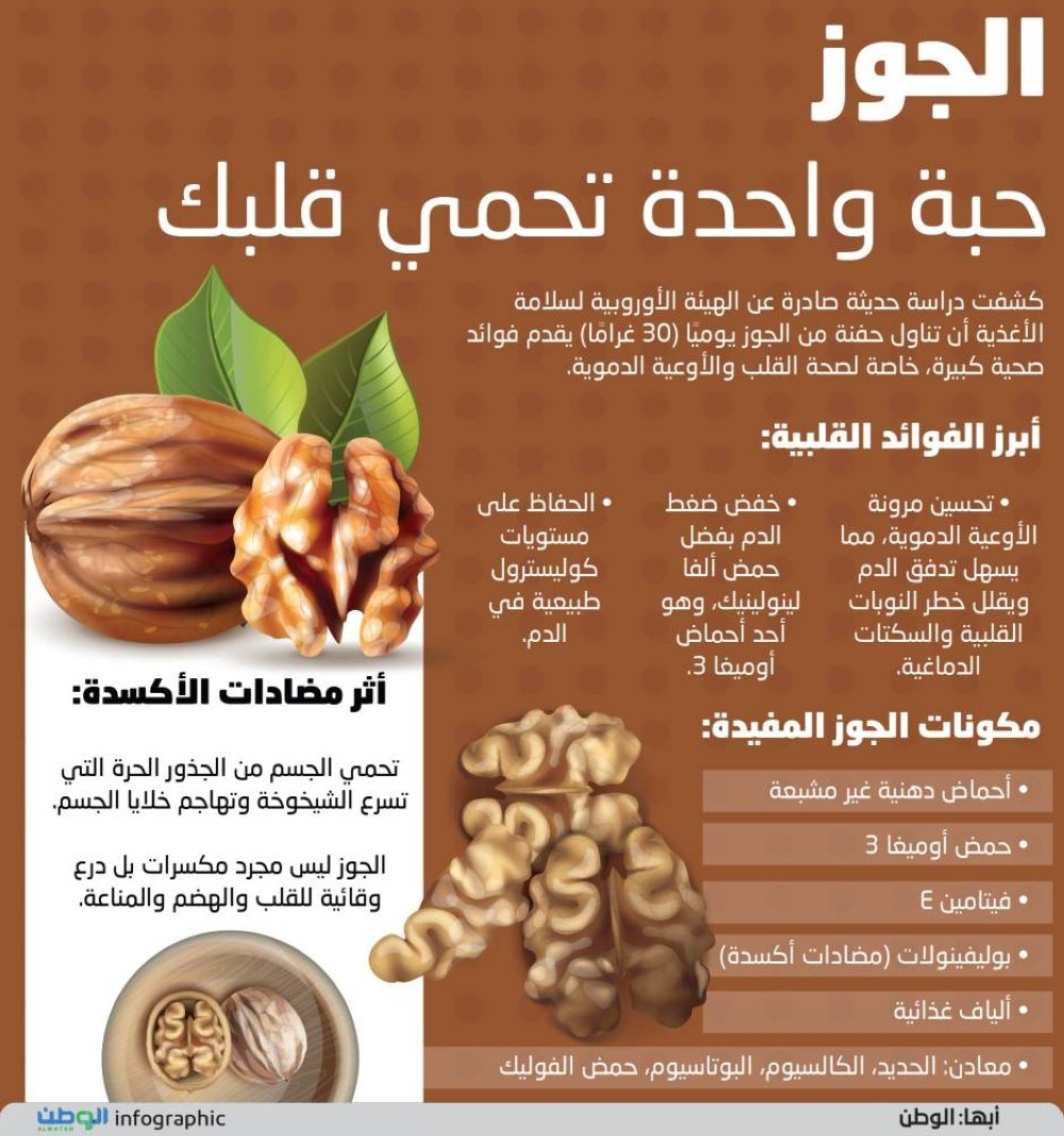 الجوز.. حبة واحدة تحمي قلبك