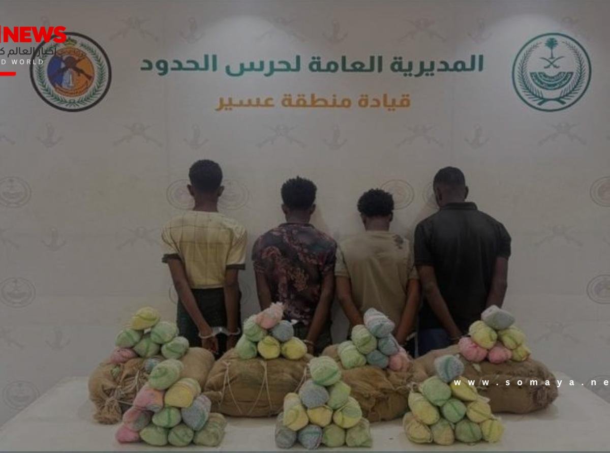 عسير: القبض على 4 مخالفين لتهريبهم 60 كيلوغراما من القات