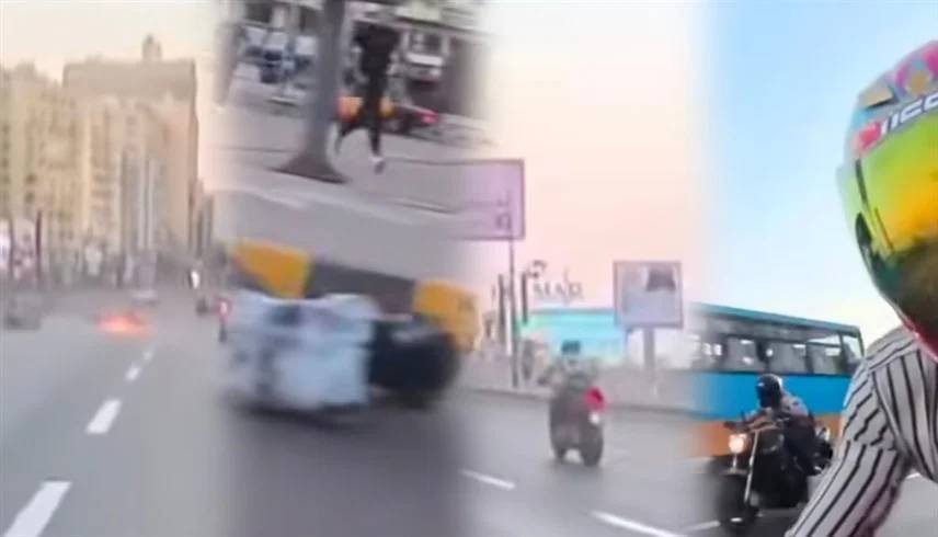 سباق موت على كورنيش الإسكندرية.. دراجة نارية تدهس المشاة