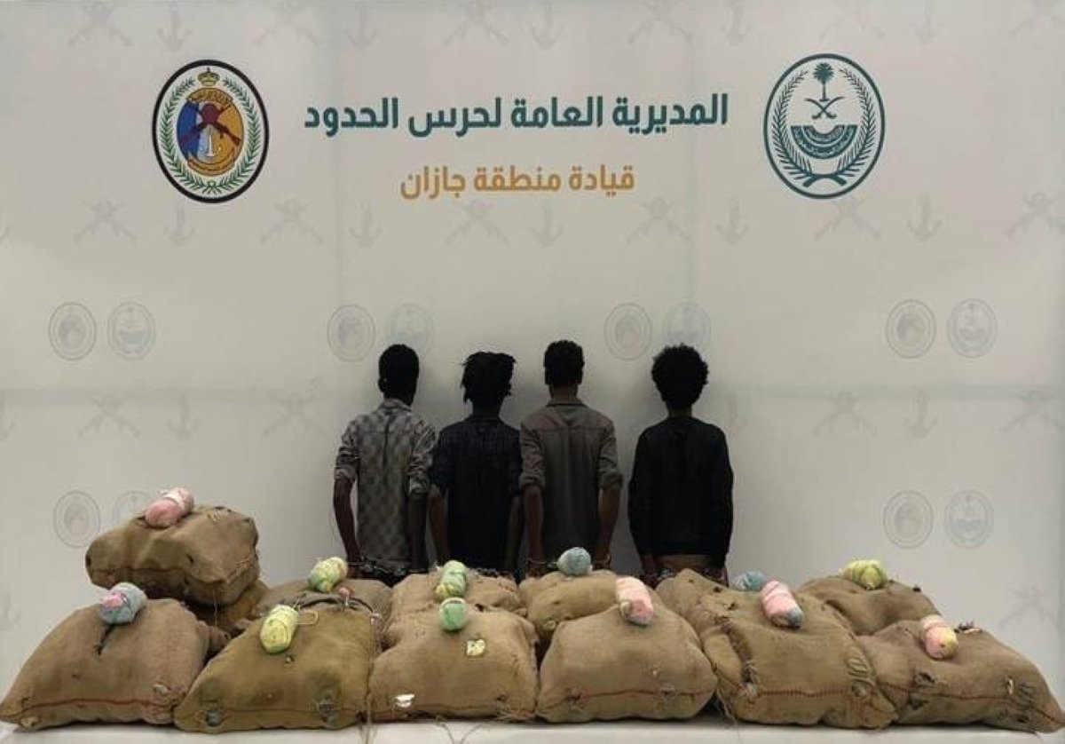 القبض على 4 مخالفين لتهريبهم 260 كيلوغراماً من نبات القات المخدر بجازان