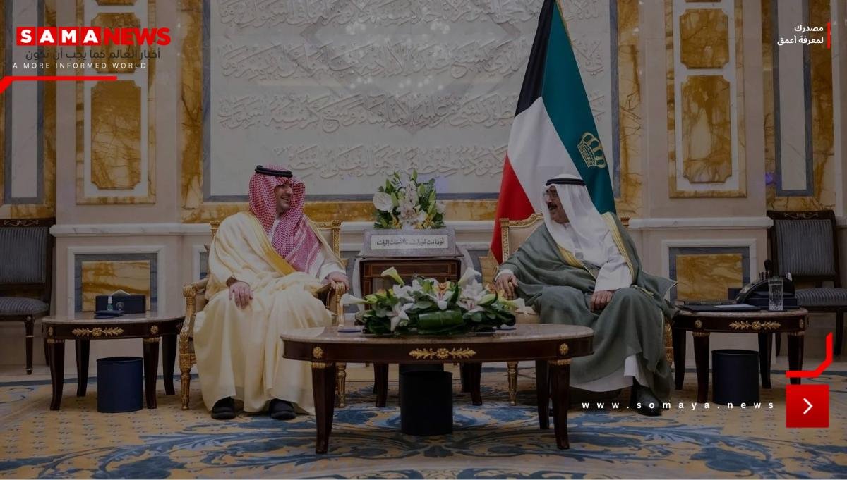 عبدالعزيز بن سعود في ضيافة أمير الكويت