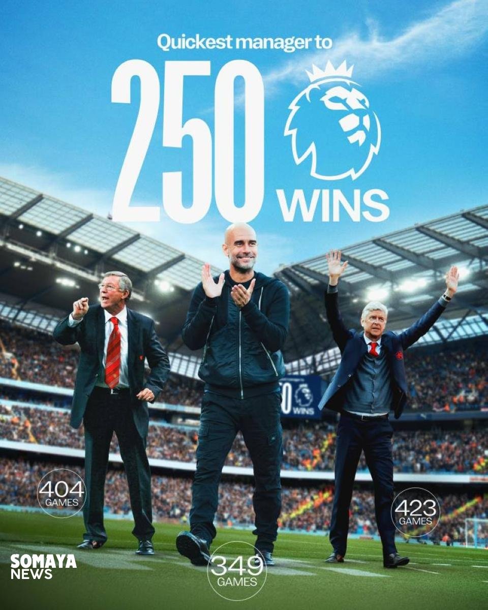 غوارديولا يصل إلى 250 انتصاراً في الدوري الإنجليزي في وقت قياسي