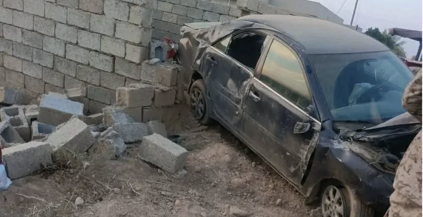 حادث سير طريف في كركوك بعد تسبب دجاجة بارتباك السائقين