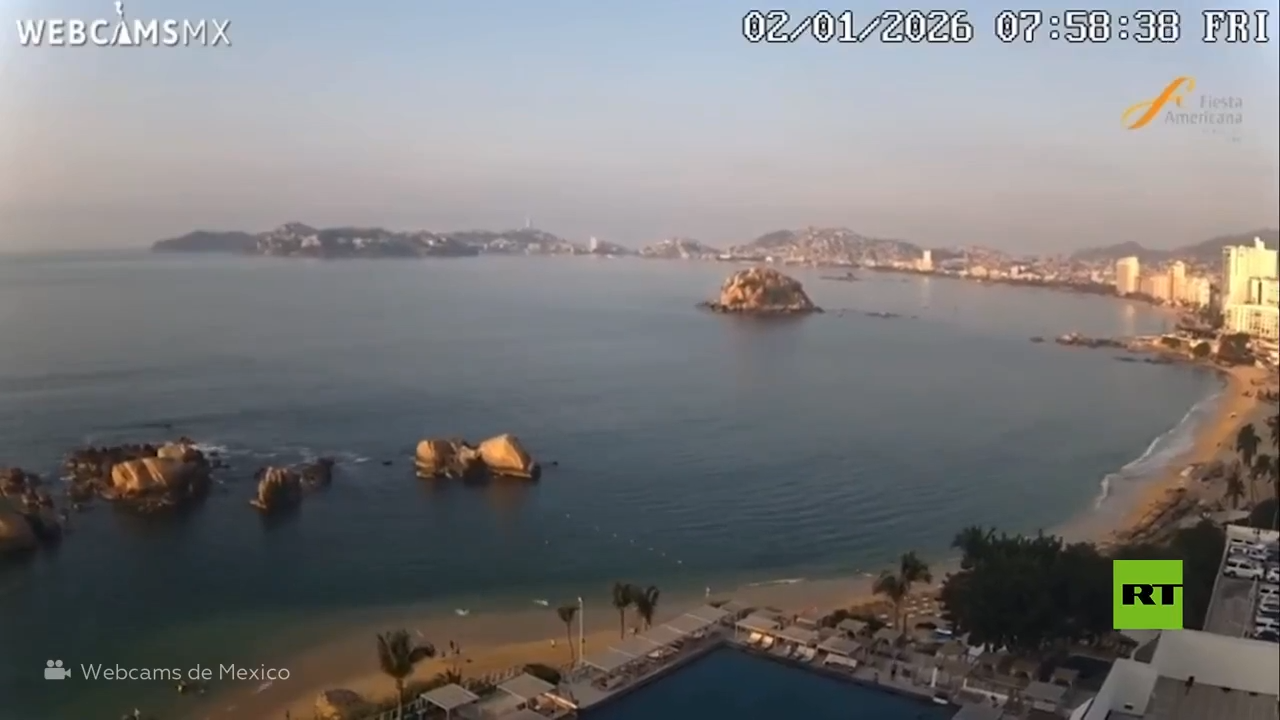 فيديو يوثق اهتزاز المباني جراء زلزال قوي في المكسيك