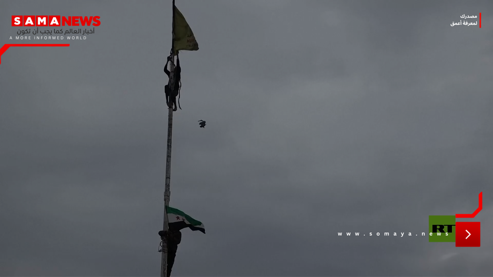 رفع العلم السوري في مسكنة وسط احتقالات مع دخول قوات الجيش