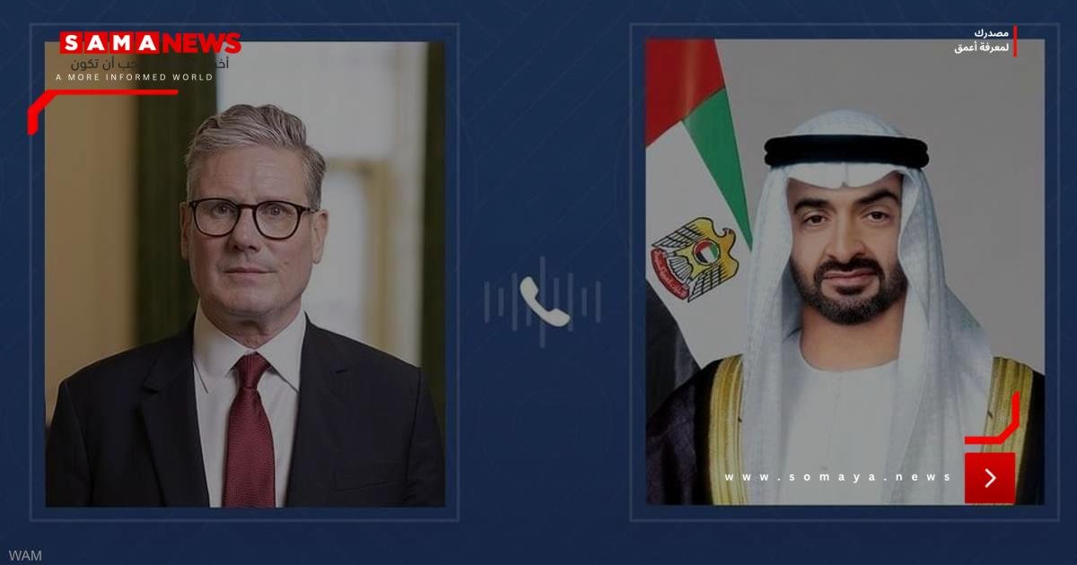 محمد بن زايد يتلقى اتصالا هاتفيا من رئيس الوزراء البريطاني