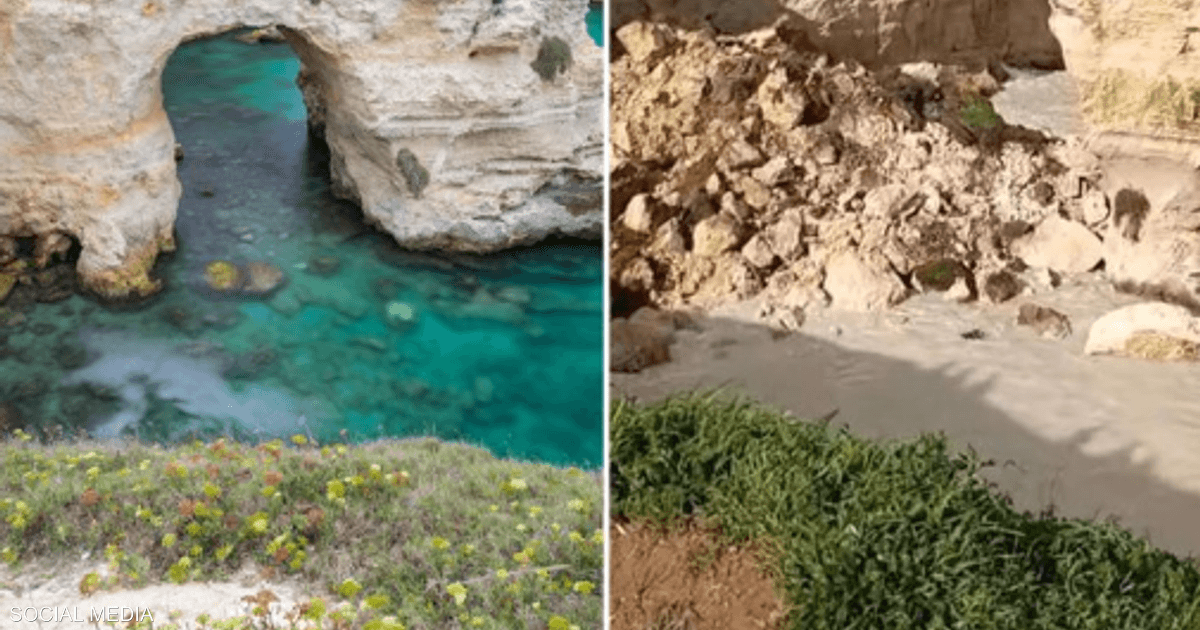 هدية عيد الحب.. انهيار "قوس العشاق" في إيطاليا