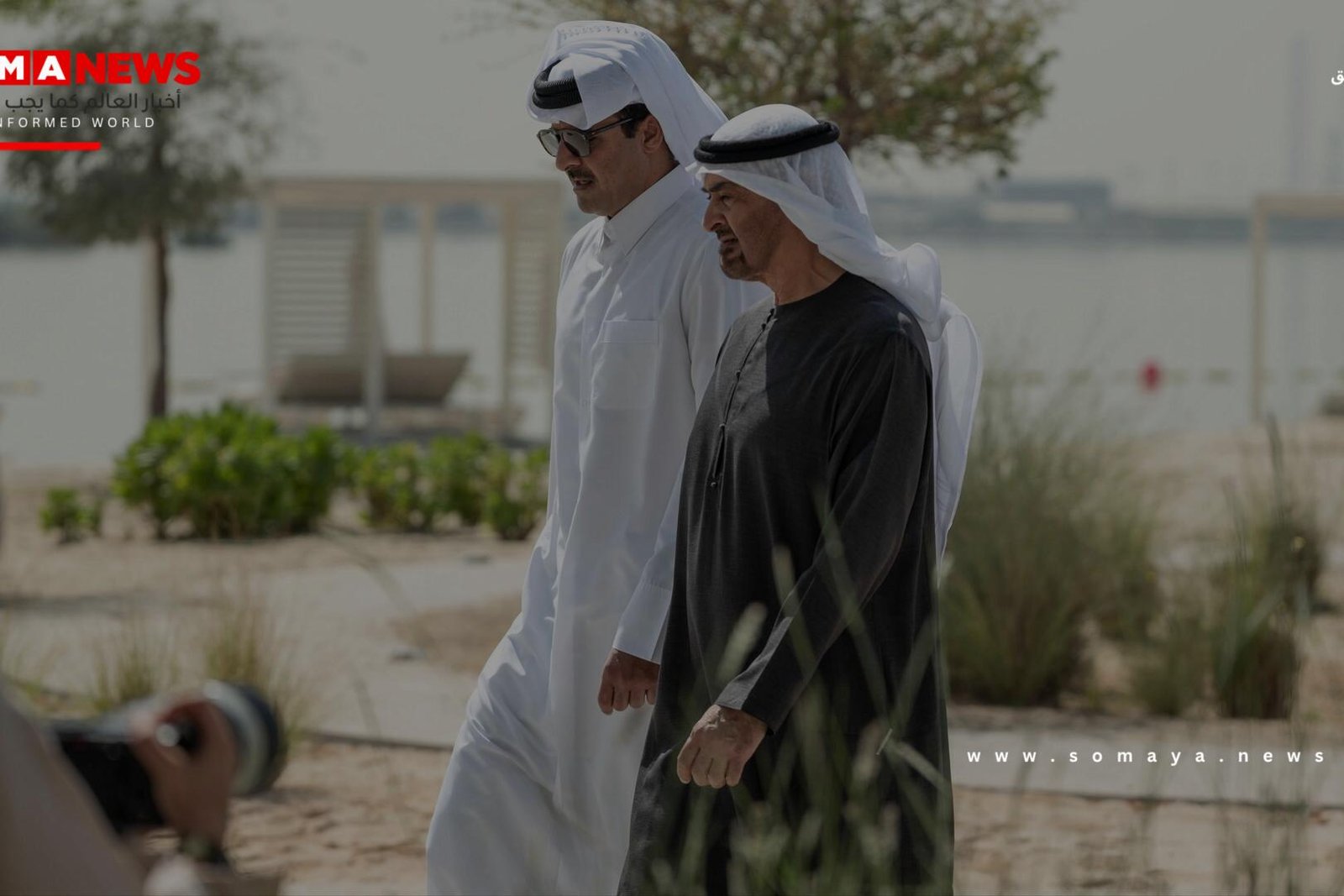 مباحثات قطرية إماراتية في أبو ظبي (صور)