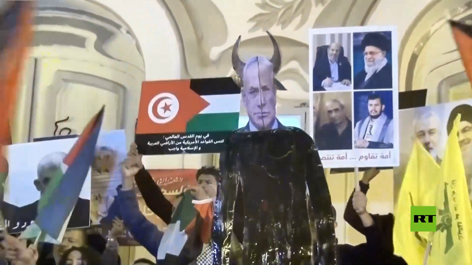 مئات من التونسيين يعلنون دعمهم لـإيران في صراعها مع إسرائيل والولايات المتحدة