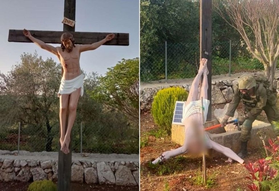 الجيش الإسرائيلي يعلن إبعاد الجندي المحطم لتمثال المسيح في جنوب لبنان ومصوره من الخدمة القتالية