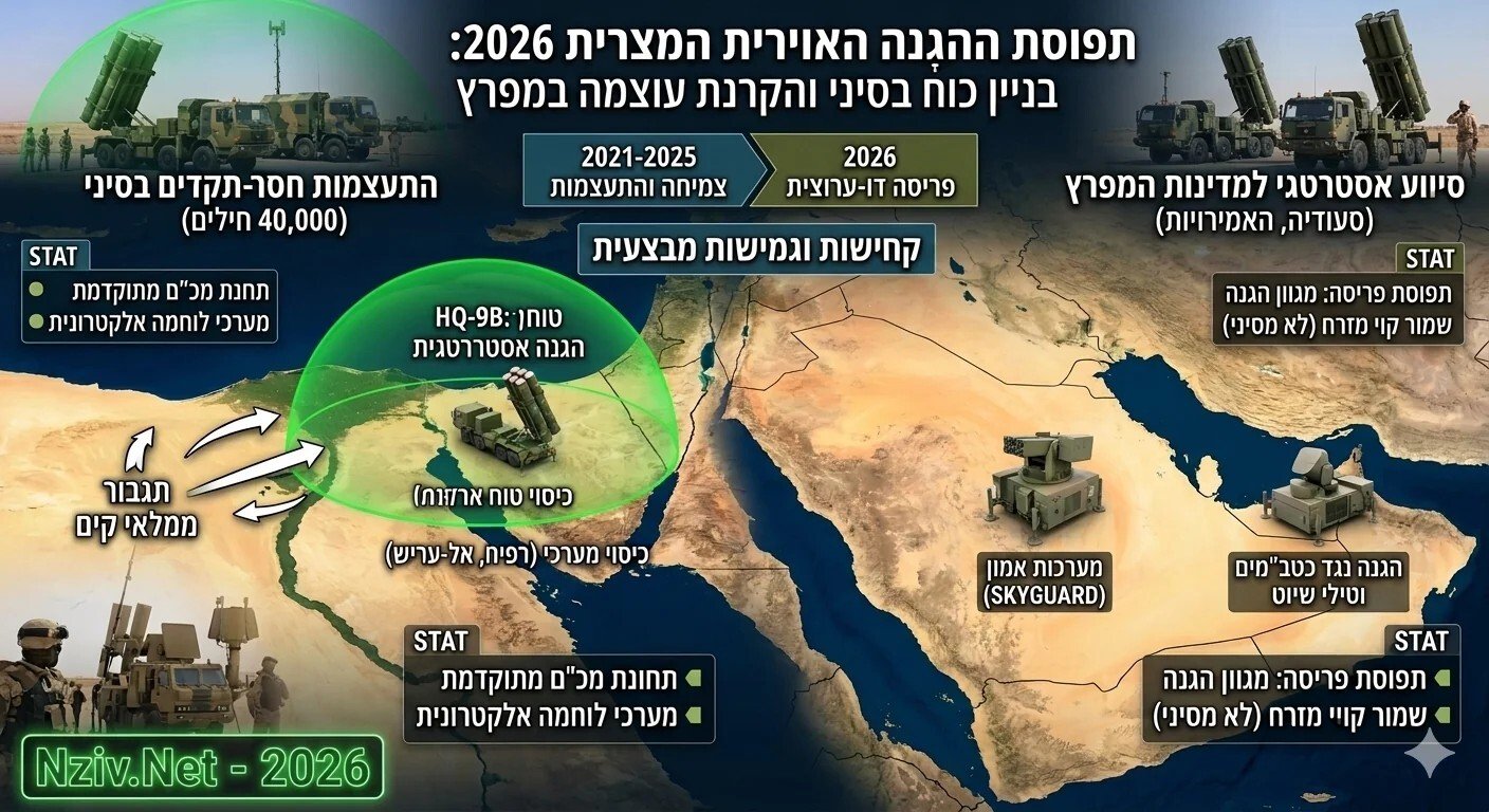 تقرير عبري: القاهرة تعزز دفاعاتها في سيناء وتزود الخليج بمنظومات "أمون" في وقت واحد