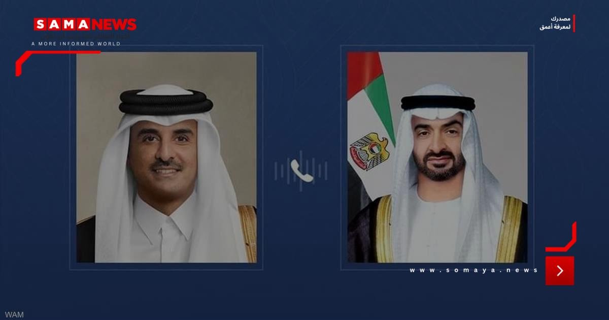 رئيس الإمارات وأمير قطر يبحثان التطورات الإقليمية