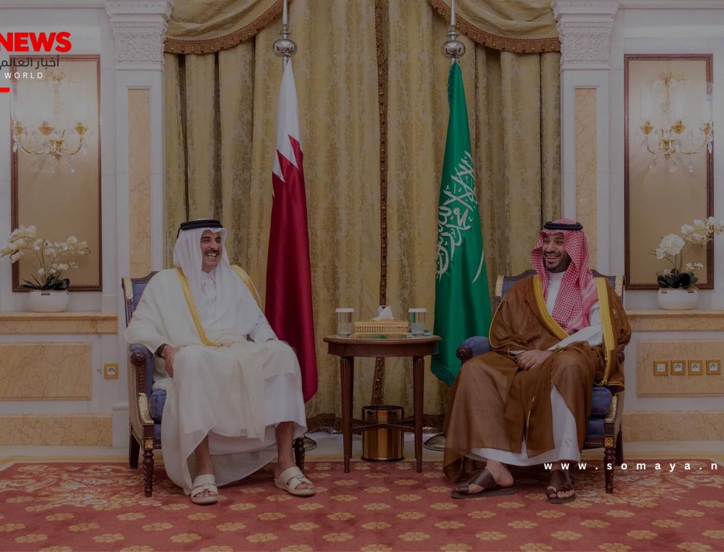 ولي العهد السعودي وأمير قطر يستعرضان جهود تعزيز الأمن والاستقرار في المنطقة