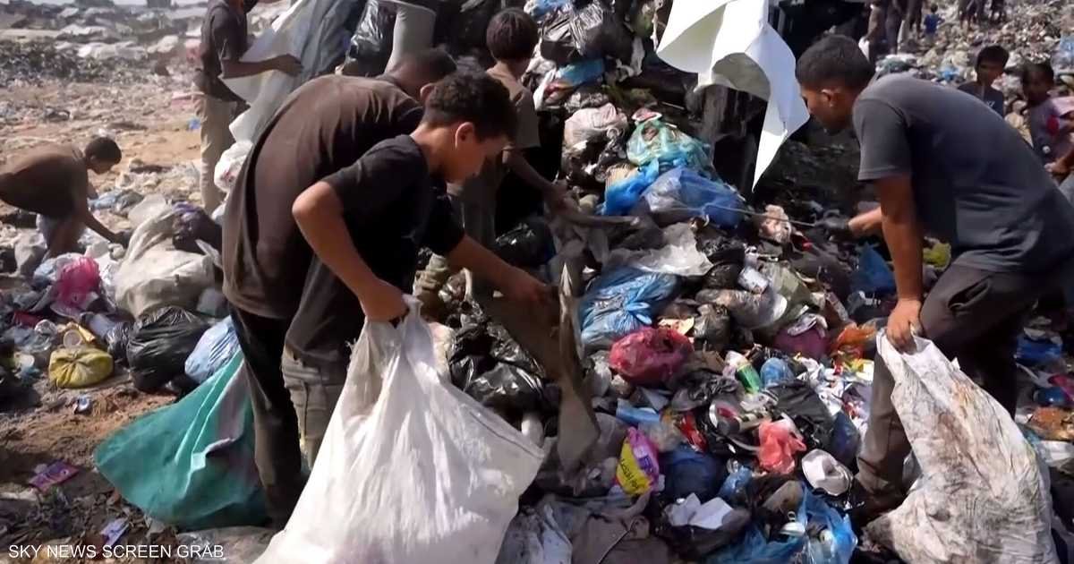 من مكبات النفايات.. أطفال غزة يجمعون وقود الطهي وسط شح غاز الطهي