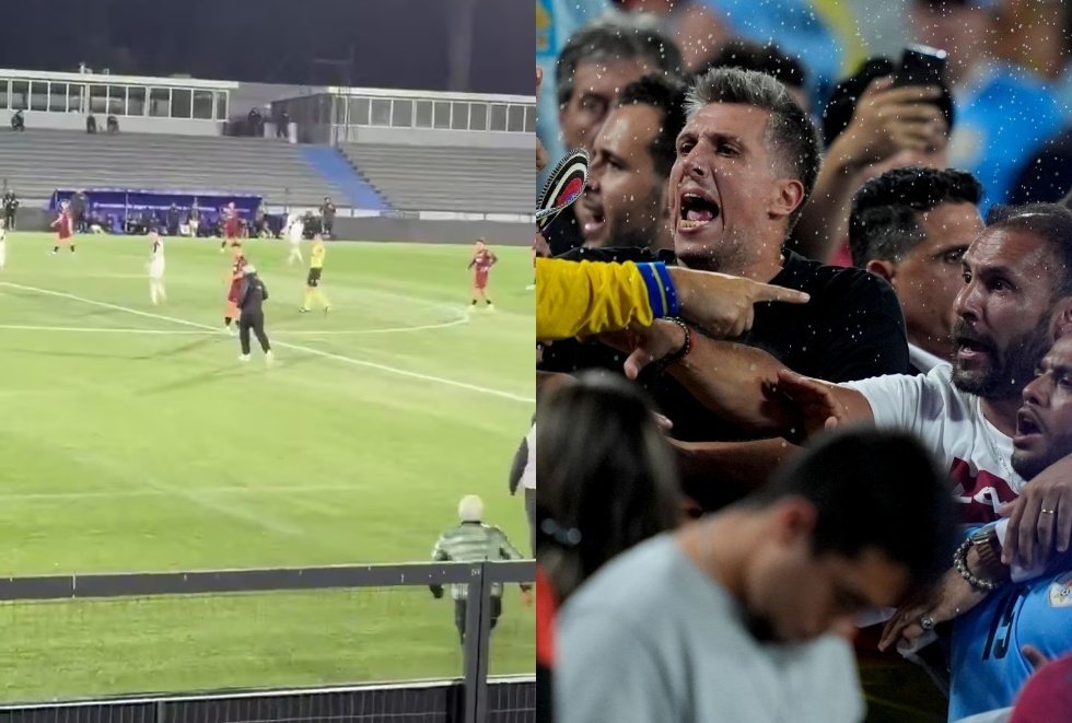 مشهد صادم في أوروغواي.. جماهير تقتحم الملعب وتهاجم لاعبي فريقها والحارس يتدخل للدفاع عنهم (فيديو)