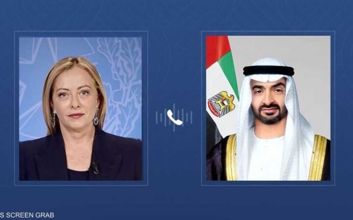 محمد بن زايد وجورجيا ميلوني يبحثان التطورات الإقليمية