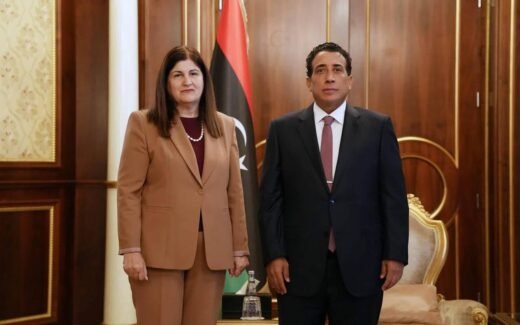 في لقائه مع وزيرة خارجية فلسطين … المنفي يؤكد دعم ليبيا لحقوق الشعب الفلسطيني