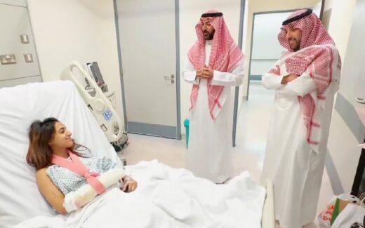 إصابة لاعبة سعودية جراء الهجمات الحوثية (صورة)