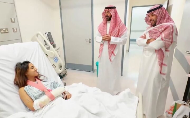إصابة لاعبة سعودية جراء الهجمات الحوثية (صورة)