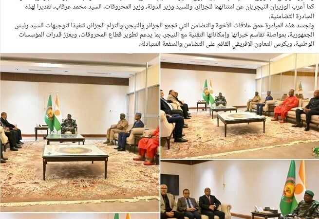 الجزائر ترسل بعثة تقنية إلى النيجر للمساعدة في احتواء حادث البئر النفطي "غومري"
