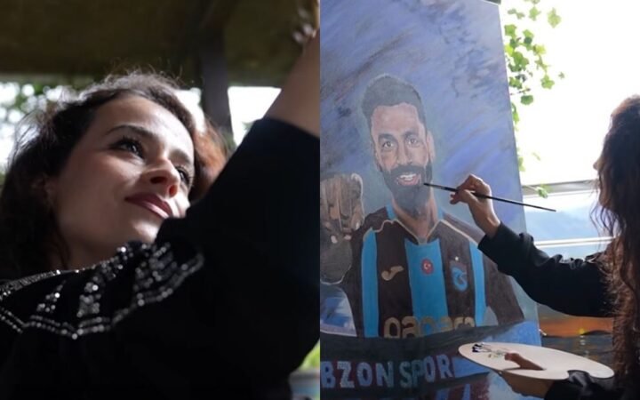 فنانة تركية ترسم لوحة لمحمد صلاح وتحلم بتقديمها له بنفسها (فيديو)