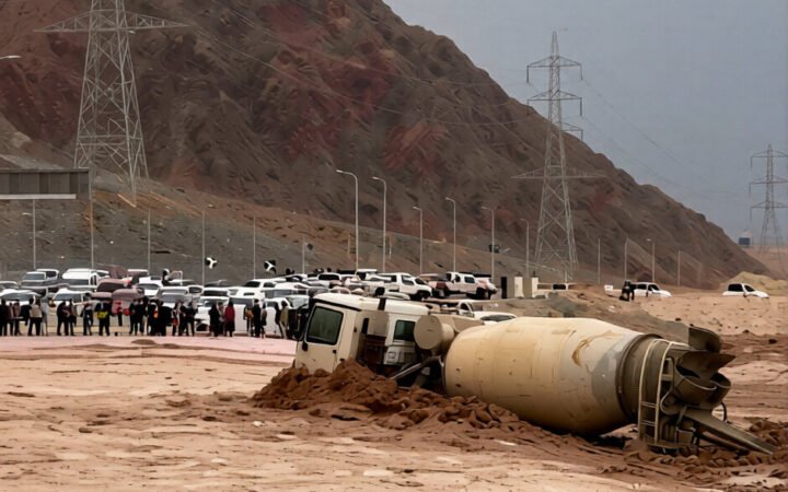 سيول جارفة تفاجئ المسافرين في مصر والسلطات ترفع حالة الطورائ (فيديو)